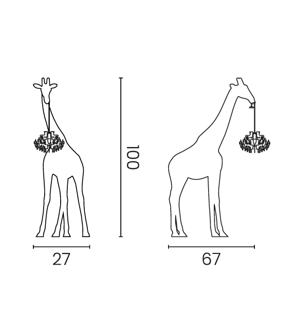 Giraffe in Love XS Qeeboo Lámpara de Mesa