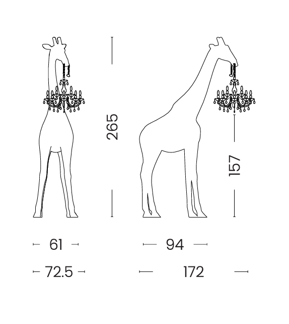 Giraffe in Love Qeeboo Lampadaire