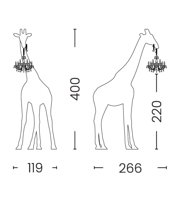 Giraffe in Love XL Qeeboo Làmpara de Pie