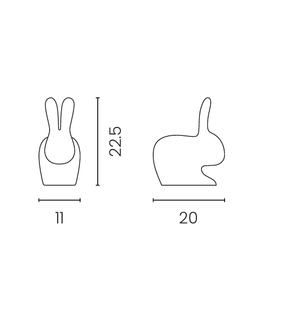 Rabbit XS Qeeboo Türstopper