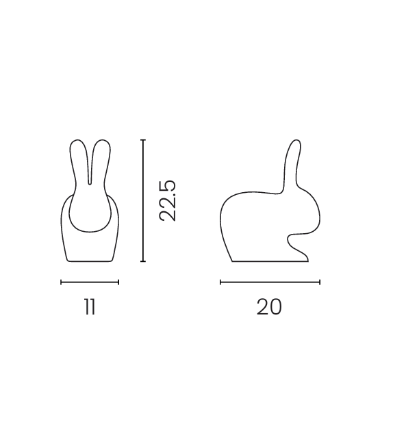 Rabbit XS Qeeboo Sujetalibros