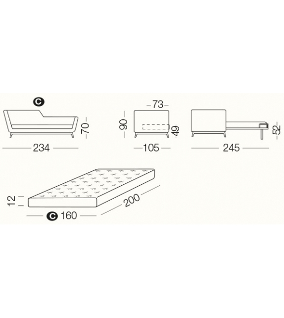 Goodman Milano Bedding Canapé-Lit