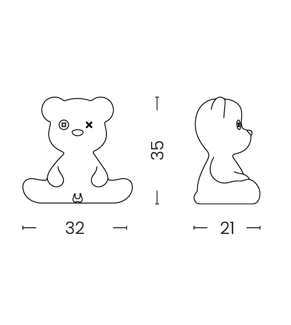 Teddy Boy Qeeboo Table Lamp