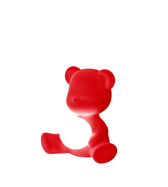 Teddy Girl Velvet Qeeboo Table Lamp