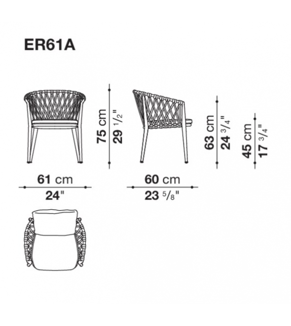 Listo para entregar - Erica B&B Italia Outdoor Silla