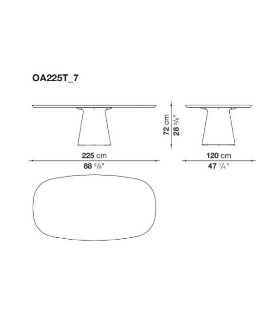 Ready for shipping - Allure O' B&B Italia Outdoor Table
