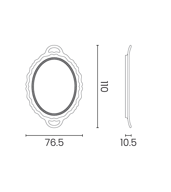Plateau Miroir Qeeboo Espejo