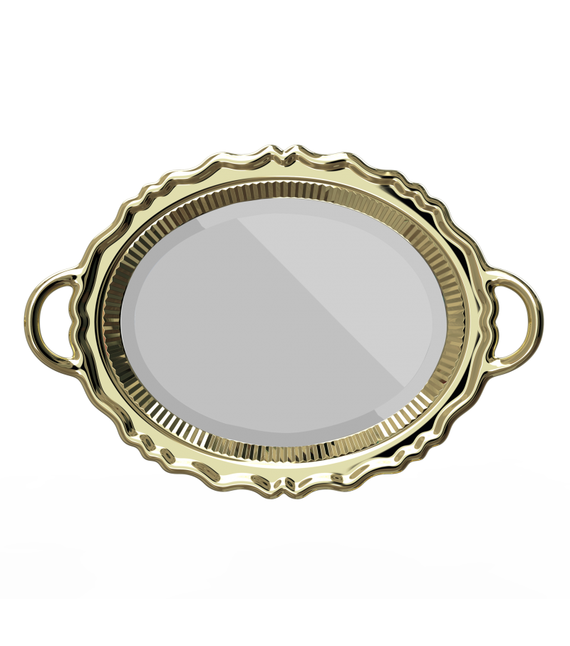 Plateau Miroir Metal Qeeboo Specchio
