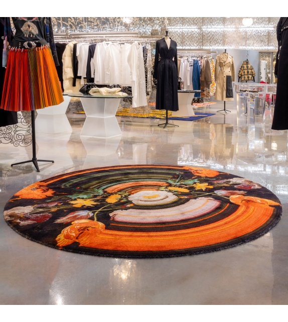 Glitch Round Half Qeeboo Tapis