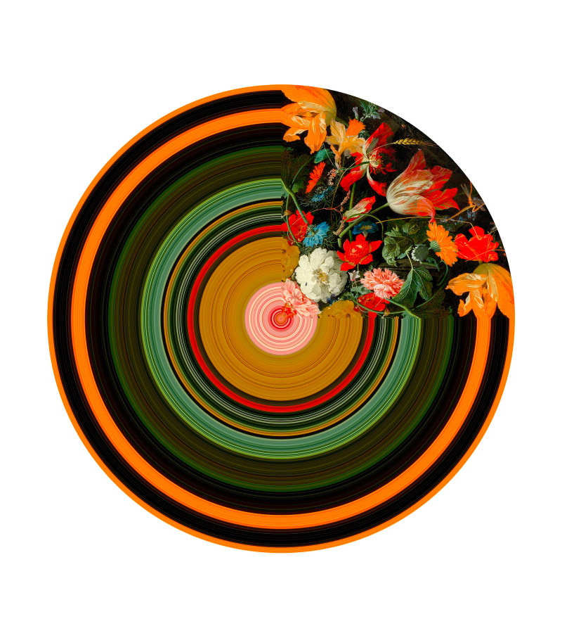 Glitch Round Quarter Qeeboo Tapis