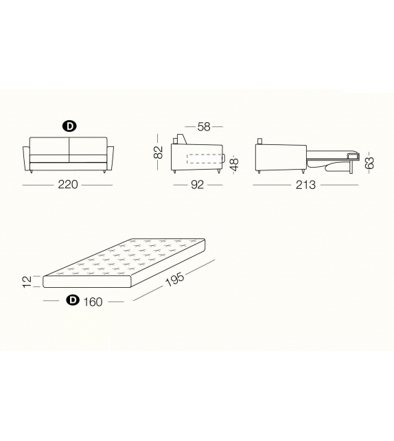Petrucciani Milano Bedding Canapé-Lit