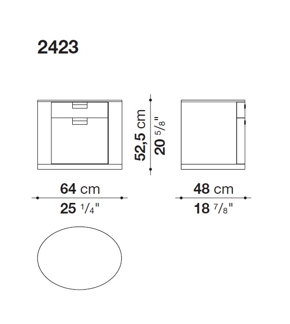 Pronta consegna - Amphora Comodino Maxalto