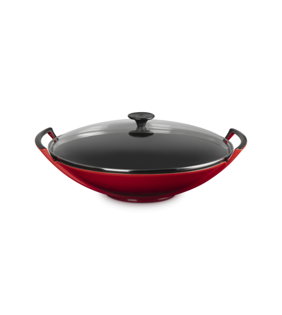 Wok con Coperchio in Vetro 36 Le Creuset Kasserolle