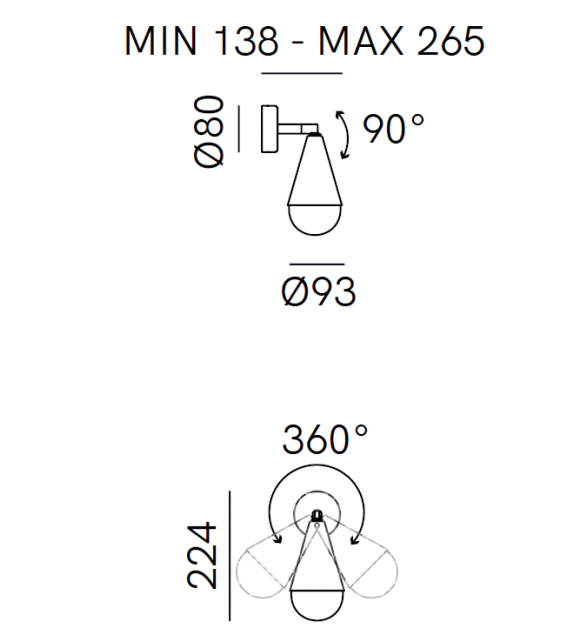 Dew Il Fanale Wandleuchte
