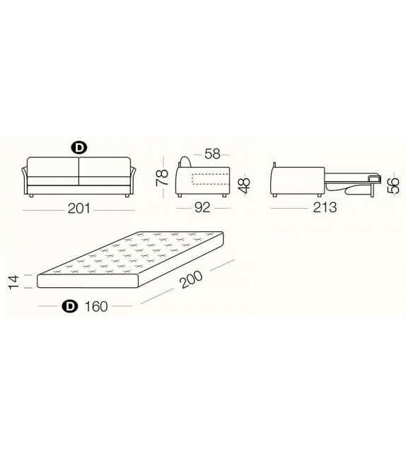 Lampo Milano Bedding Schlafsofa