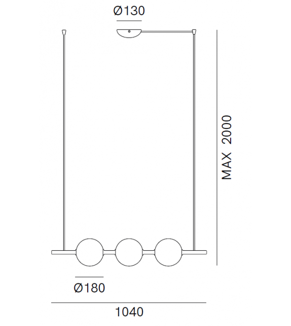 Alma 3 Sphere Il Fanale Suspension Lamp