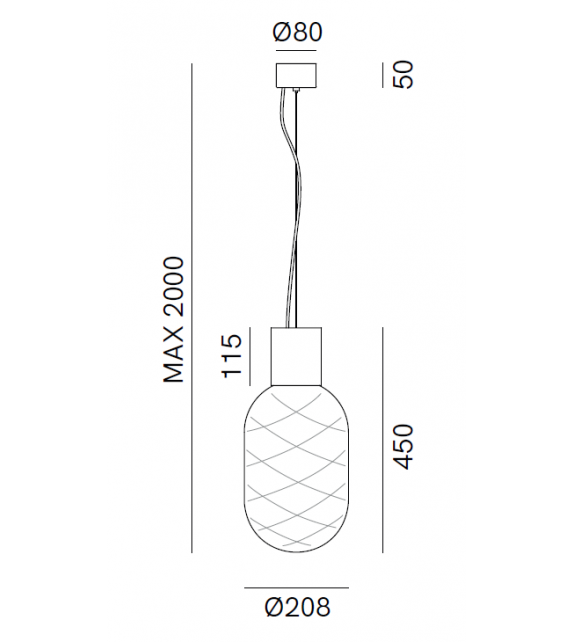 Bloom Il Fanale Suspension Lamp