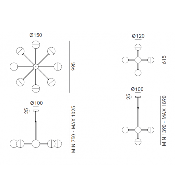 Molecola 275.12 Il Fanale Suspension Lamp