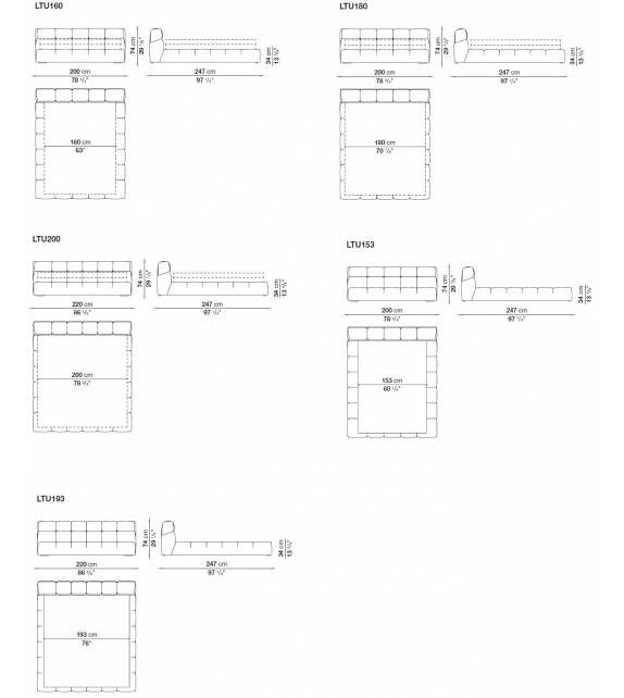 Tufty-Bed Cama B&B Italia