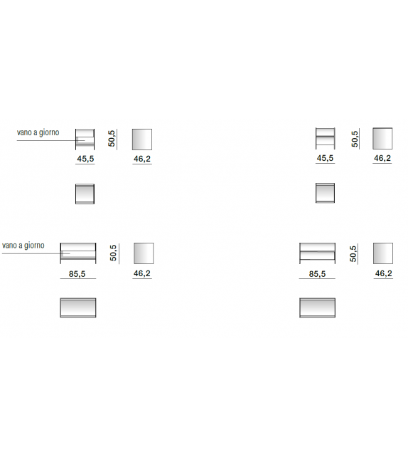 Casper Molteni & C Nachttisch
