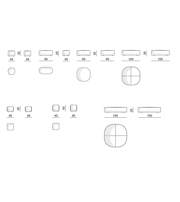 Pouf Domino Next Molteni & C
