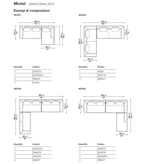 Michel B&B Italia Divano