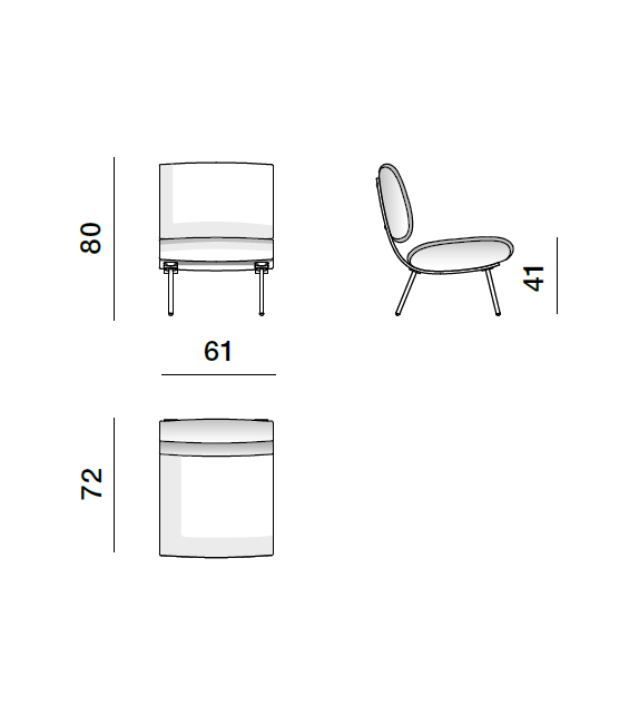Round D.154.5 Molteni & C Poltrona