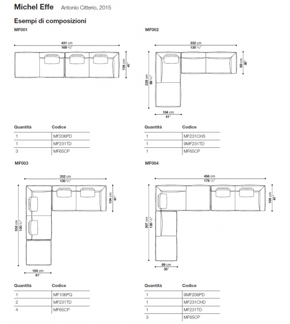 Michel Effe B&B Italia Modular Sofa