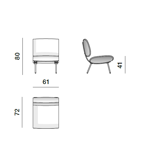 Round D.154.5 Molteni & C Armchair
