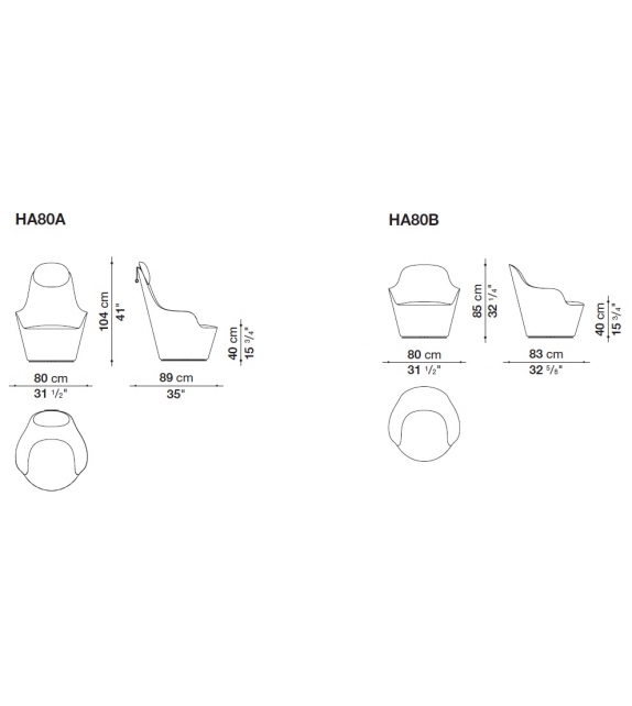 Harbor B&B Italia Armchair