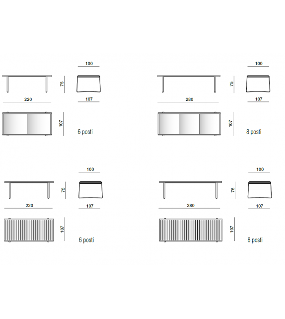 Golden Gate Table Molteni & C