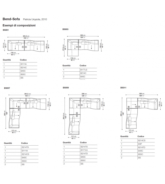 Bend-Sofa B&B Italia Divano