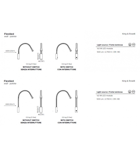 Flexiled Contardi Wandleuchte