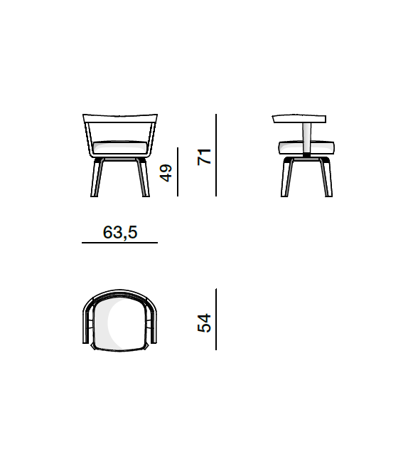 Porta Volta Molteni&C Chair