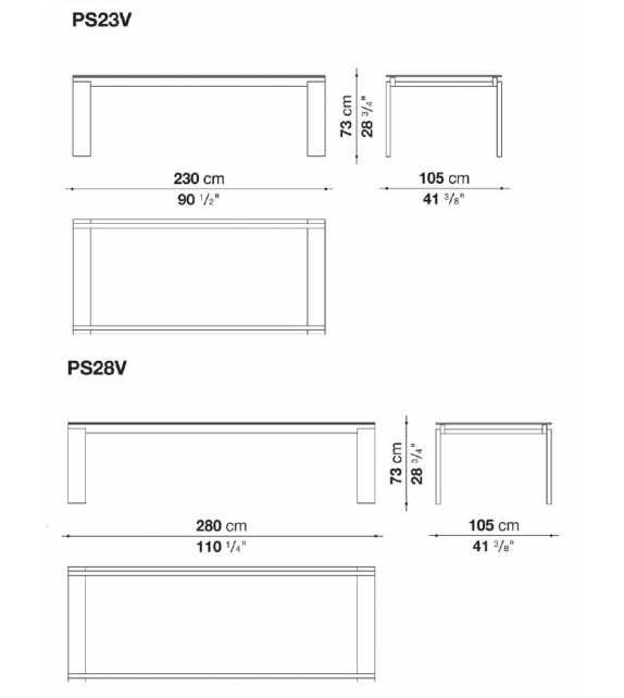 Parallel Structure B&B Italia Table