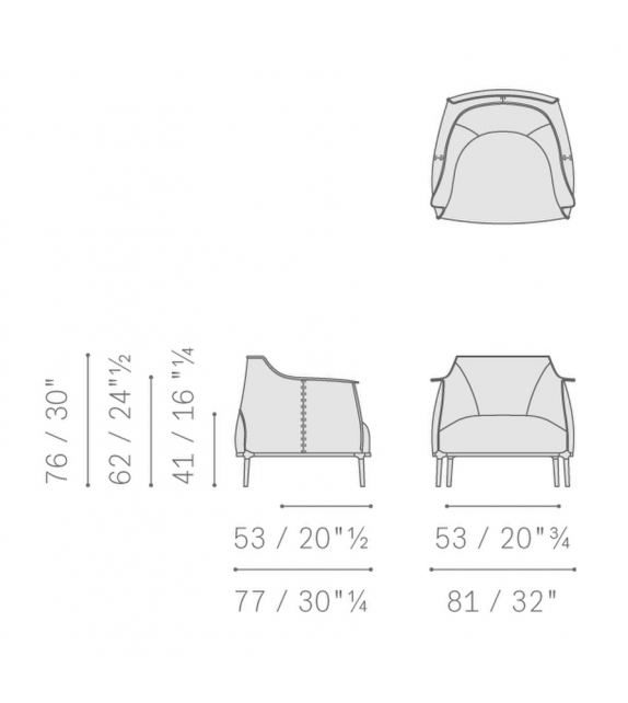 Archibald Delicate Balance Limited Edition Poltrona Frau Armchair