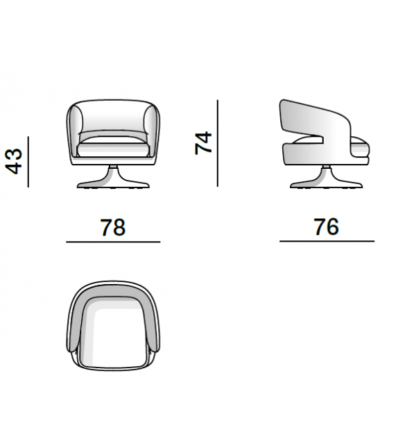 Linea Molteni&C Fauteuil