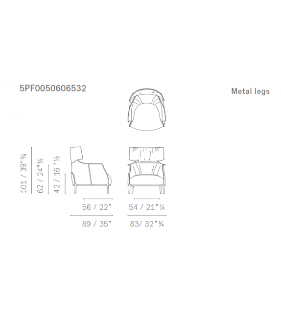 Archibald King Poltrona Frau Butaca