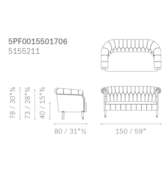 Poltrona Frau Fumoir Sofa