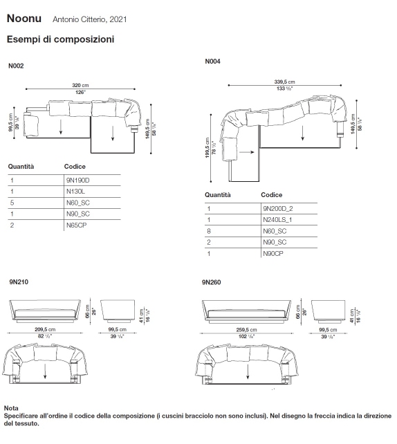 Sofa Noonu B&B Italia