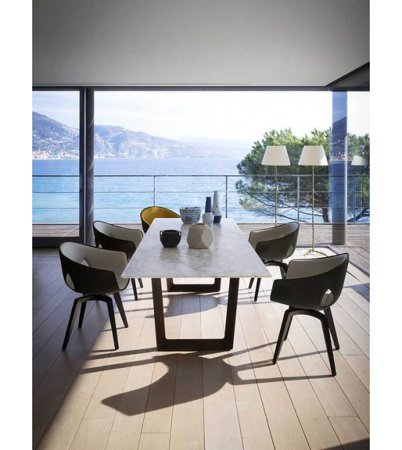 Bolero Poltrona Frau Table with Marble Top