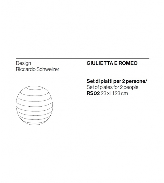 Giulietta E Romeo Set de Plats Bosa