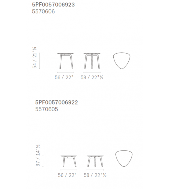 Poltrona Frau Fiorile Upholstered Side Table