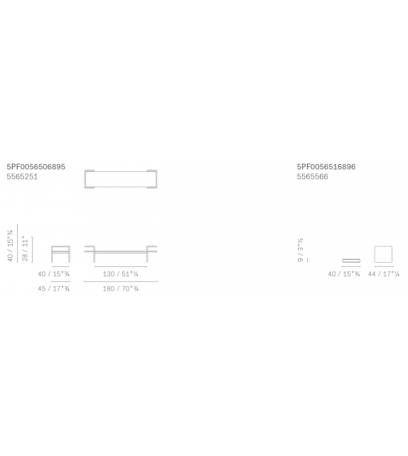 T 904 Sitzbank Poltrona Frau