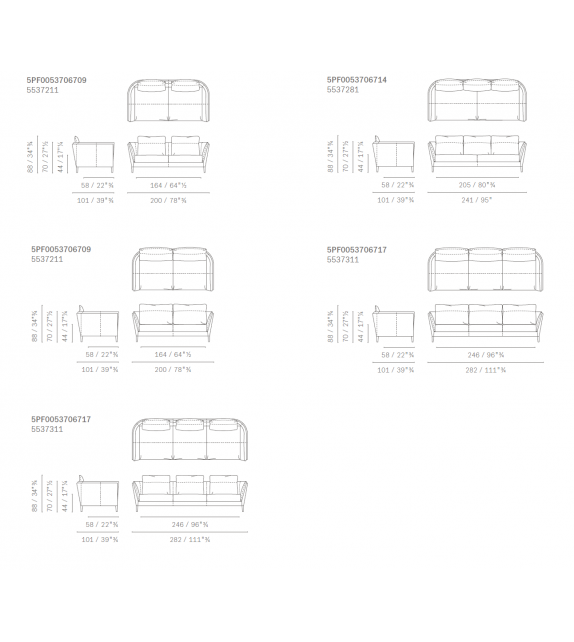 Bretagne Poltrona Frau Sofa