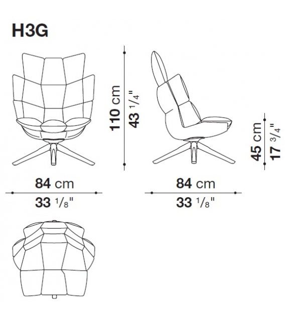 Husk H3G B&B Italia Sessel