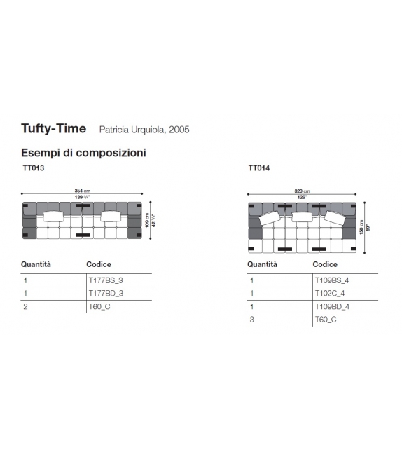Tufty-Time B&B Italia Canapé Modulable