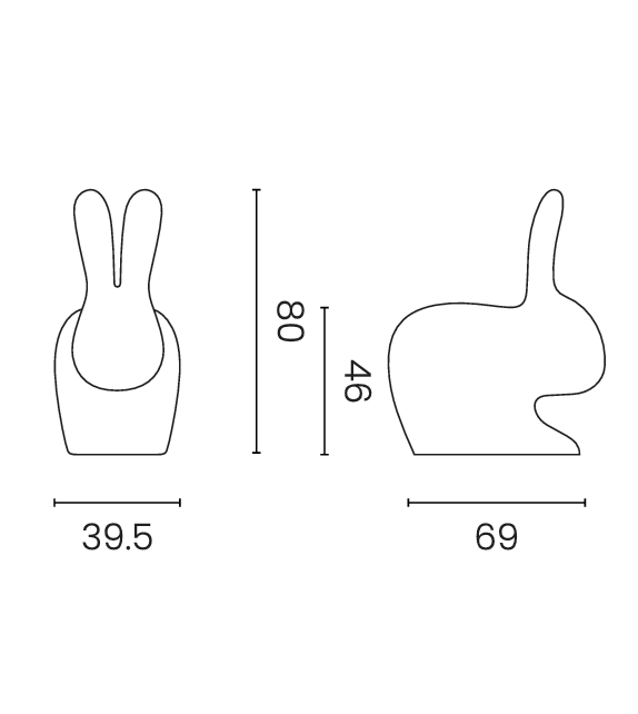 Ready for shipping - Rabbit Qeeboo Chair