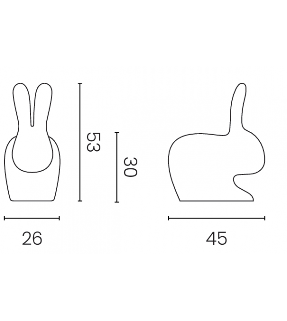 Pronta consegna - Rabbit Baby Qeeboo Sedia