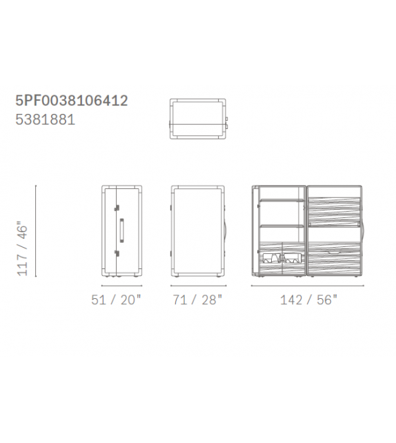 Isidoro Poltrona Frau Barschrank